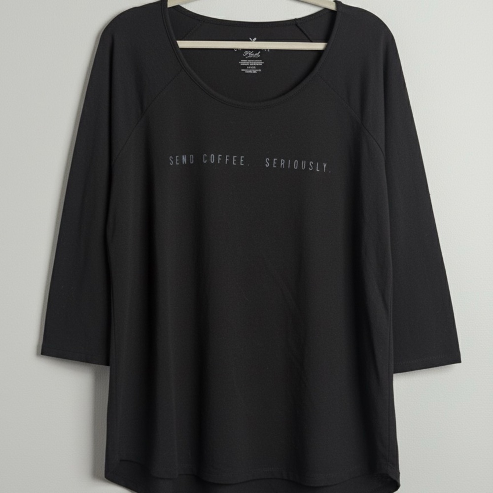 American Eagle Outfitters Black Long Sleeve Tee